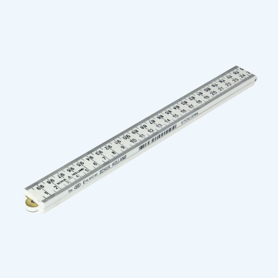 Duimstok kunststof 1 meter wit