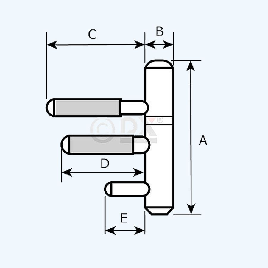 Dulimex inboorpaumelle staal 14 mm zwart
