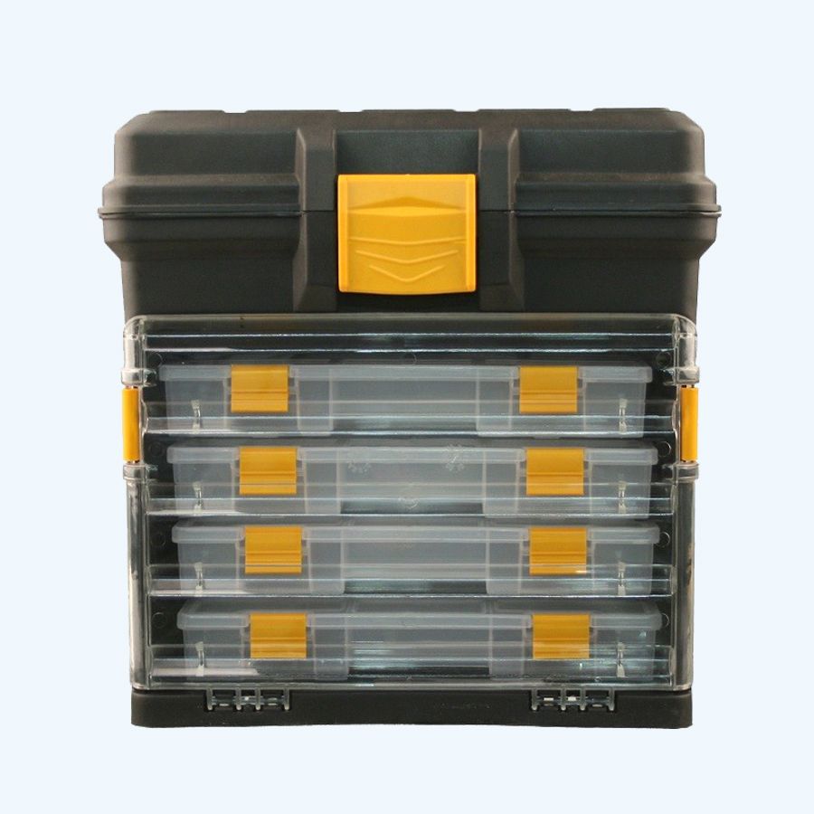 Draagbox H-14 met 4 assortimentsdozen 10" Draagbox H-14 met 4 assortimentsdozen 10"