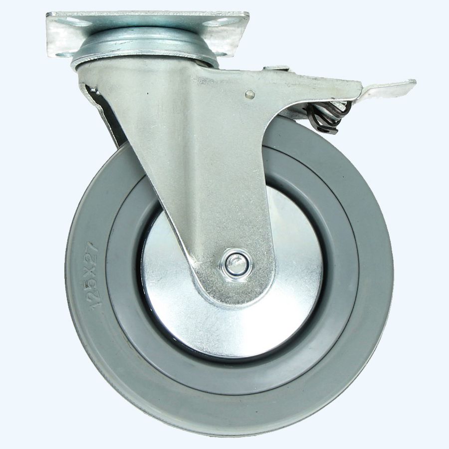 Zwenkwiel met rem RBG 125 mm 70 kg Zwenkwiel met rem RBG 125 mm 70 kg
