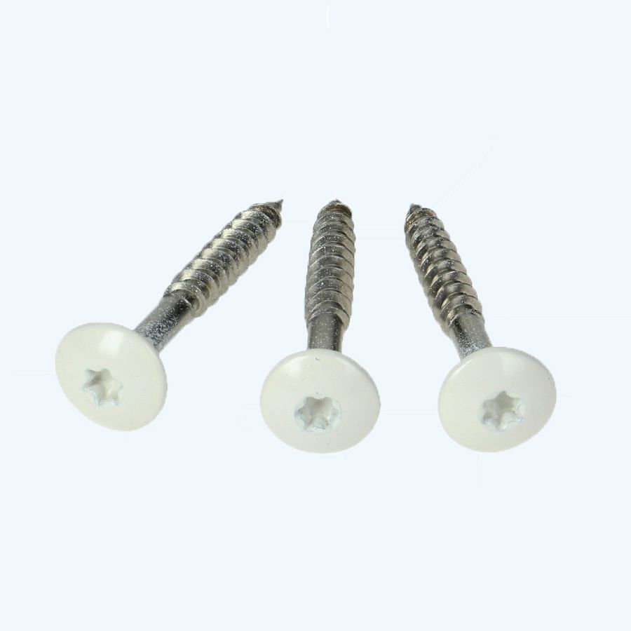 100 stuks kleurkopschroeven 4,8 x 38 mm RAL 9001 100 stuks kleurkopschroeven 4,8 x 38 mm RAL 9001